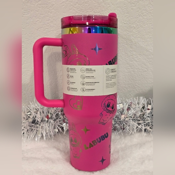 Stanley Iridescent Hot Pink Quencher H2.0 Tumbler 40 oz - Picture 2 of 2